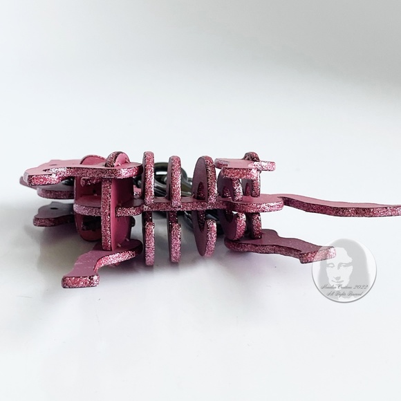 Coach Unicorn Bag Charm Small Pink Sparkles Rare NWOT - Picture 6 of 7